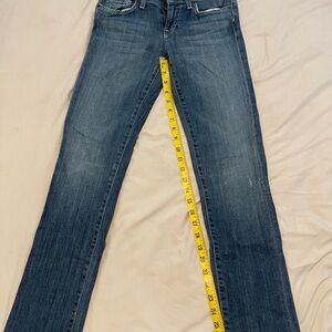 7 for All Mankind Roxanne Classic Blue Straight Leg Women's Jeans Size 24